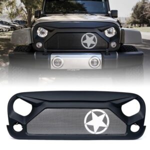 01__34493.1518549447_1024x1024_2x_fe0c94ff-a98b-4391-ba35-cd8633270963.jpg Xprite Gladiator Grille with Star Steel Mesh for 2007-2018 Jeep Wrangler JK