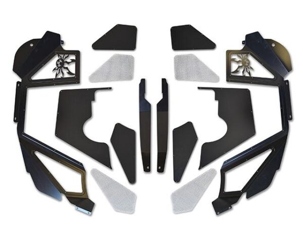 JK Vented Front Inner Fender Kit For Coilover Shocks Black Aluminum 17-02-080-COP1 Poison Spyder
