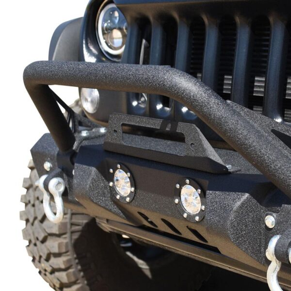 FBSHTB-11_5-HKJT.jpg Jeep JK Front Bumper w/LED Lights 07-18 Wrangler JK Steel Mid Length Stubby W/Winch Plate DV8 Offroad