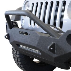FBSHTB-19_4-HKJT.jpg Jeep JK Front Bumper w/Fog Lights FS-19 07-18 Wrangler JK Steel Mid Length DV8 Offroad